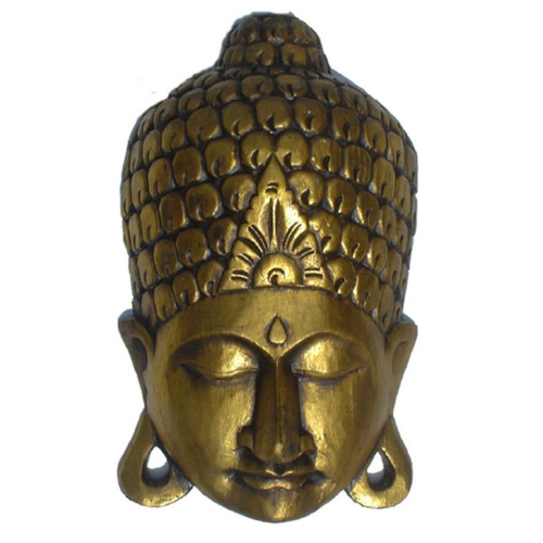 Wanddekoration Buddha Maske Wandschmuck gold, 40 cm